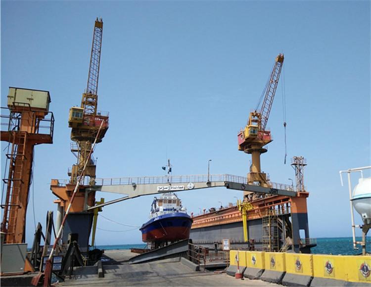 Floating dock cranes