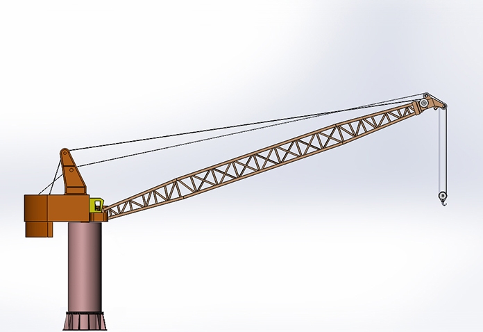 Fixed Floating Dock Crane